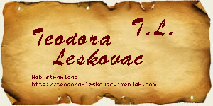 Teodora Leskovac vizit kartica